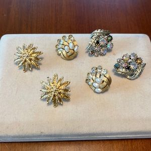 Vintage clip on earrings